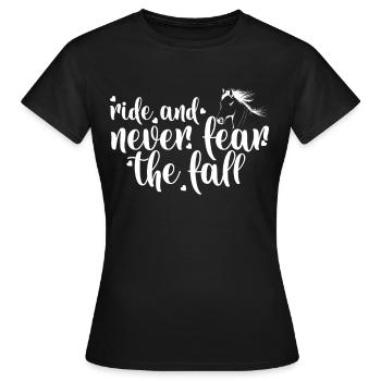 Roulez et ne craignez jamais la chute - - T-shirt Femme - noir - Devant - AI Model Female 172 dark (172cm)