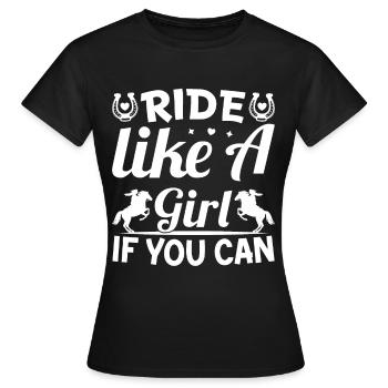 Roulez comme une fille si vous le pouvez - - T-shirt Femme - noir - Devant - AI Model Female 172 dark (172cm)
