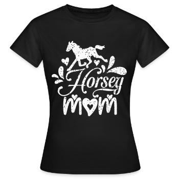 Maman cheval - - T-shirt Femme - noir - Devant - AI Model Female 172 dark (172cm)