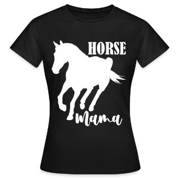 Horse Mama - - Women's T-Shirt - black - Front - AI Model Female 172 dark (172cm)