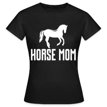 Horse Mama - - Women's T-Shirt - black - Front - AI Model Female 172 dark (172cm)