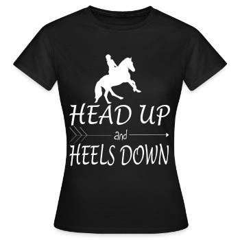 Head up and heels down - - Women's T-Shirt - black - Front - AI Model Female 172 dark (172cm)