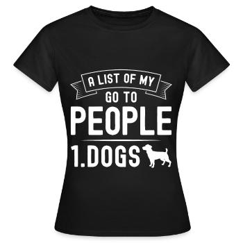 Une liste de mes chiens d’assistance - T-shirt Femme - noir - Devant - AI Model Female 172 dark (172cm)