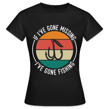 Quand j’ai disparu, je suis allé pêcher - T-shirt Femme - noir - Devant - AI Model Female 172 dark (172cm)