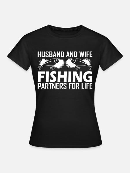Ehemann und Ehefrau Angeln Partner für das Leben 4 - Dame-T-shirt - sort