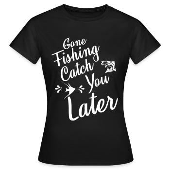 Pêche disparue plus tard - - T-shirt Femme - noir - Devant - AI Model Female 172 dark (172cm)