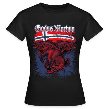 GADUS MORHUA - Cod - Norway - Women's T-Shirt - black - Front - AI Model Female 172 dark (172cm)