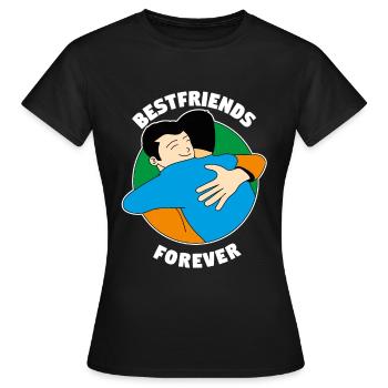 Meilleurs amis Meilleurs bourgeons Meilleur ami - T-shirt Femme - noir - Devant - AI Model Female 172 dark (172cm)