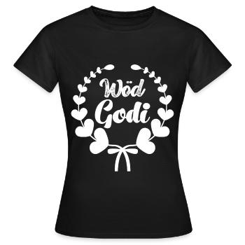 Wöd Godi beste Godi Taufpatin Österreich Taufe - Frauen T-Shirt - Schwarz - Vorne - AI Model Female 172 dark (172cm)