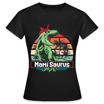 Mami Saurus coole Mama aus Mami Schweiz Mutter - Frauen T-Shirt - Schwarz - Vorne - AI Model Female 172 dark (172cm)