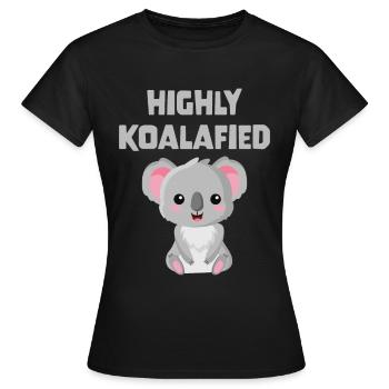 Hautement koalafié - T-shirt Femme - noir - Devant - AI Model Female 172 dark (172cm)