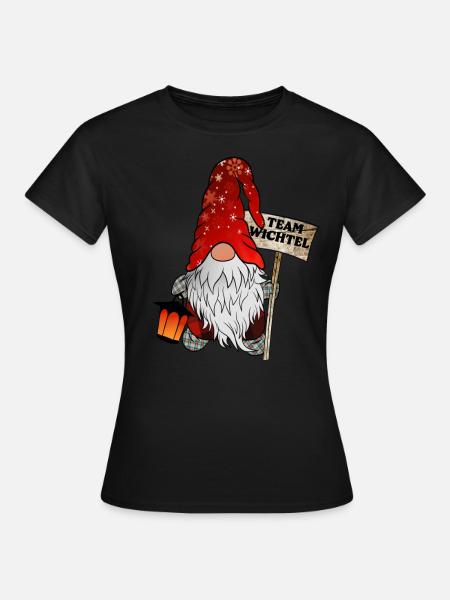 Wichtel Team Weihnachtsgnom - Frauen T-Shirt - Schwarz