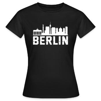 Horizon de Berlin - T-shirt Femme - noir - Devant - AI Model Female 172 dark (172cm)