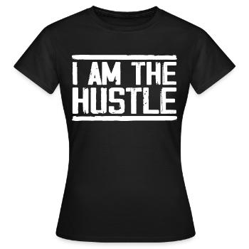 I Am the Hustle Funny Business Owner, CEO - T-shirt Femme - noir - Devant - AI Model Female 172 dark (172cm)