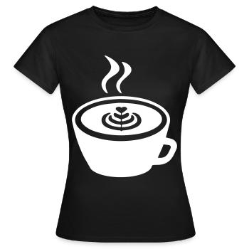 Kaffee Icon - Frauen T-Shirt - Schwarz - Vorne - AI Model Female 172 dark (172cm)