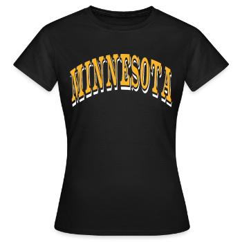 Minnesota - T-shirt Femme - noir - Devant - AI Model Female 172 dark (172cm)