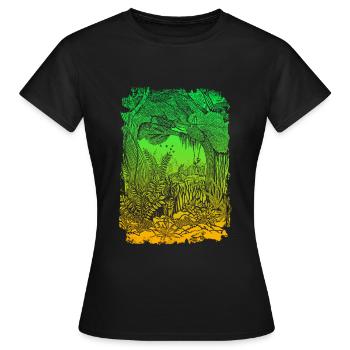 Dschungel Regenwald Naturschutz Amazonas - Frauen T-Shirt - Schwarz - Vorne - AI Model Female 172 dark (172cm)