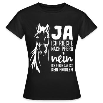 Pferde Spruch Pferdemädchen Reiterin Reitsport - Frauen T-Shirt - Schwarz - Vorne - AI Model Female 172 dark (172cm)