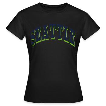 Seattle - Frauen T-Shirt - Schwarz - Vorne - AI Model Female 172 dark (172cm)