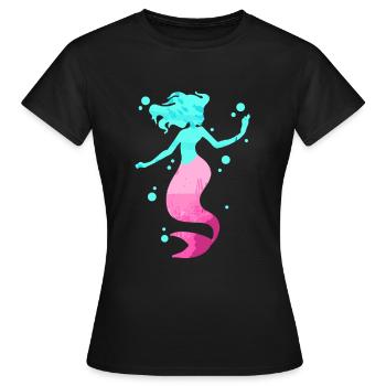 Mermaid mermaid mermaid fairy tale - Women's T-Shirt - black - Front - AI Model Female 172 dark (172cm)