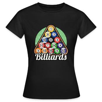 Billard billard billard billard billard billard - T-shirt Femme - noir - Devant - AI Model Female 172 dark (172cm)