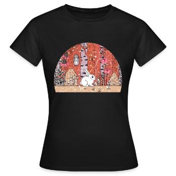 Lapin de Pâques Lapin de Pâques - T-shirt Femme - noir - Devant - AI Model Female 172 dark (172cm)