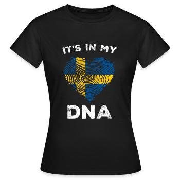 Suède Suède drapeau Suède suédois - T-shirt Femme - noir - Devant - AI Model Female 172 dark (172cm)