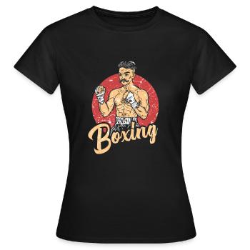 Gants de boxe Knock Out Dire rétro - T-shirt Femme - noir - Devant - AI Model Female 172 dark (172cm)