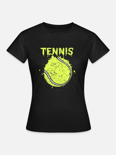 Tennisball - Frauen T-Shirt - Schwarz