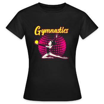 Gymnastik - Frauen T-Shirt - Schwarz - Vorne - AI Model Female 172 dark (172cm)