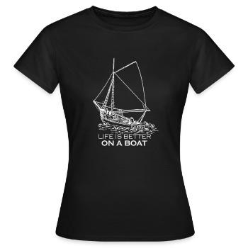 Navigation Voile - T-shirt Femme - noir - Devant - AI Model Female 172 dark (172cm)