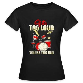 Drummer percussion drummer - Women's T-Shirt - black - Front - AI Model Female 172 dark (172cm)