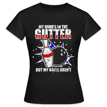 Bowling - Frauen T-Shirt - Schwarz - Vorne - AI Model Female 172 dark (172cm)