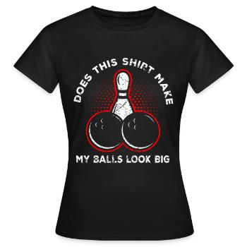 Bowling - Frauen T-Shirt - Schwarz - Vorne - AI Model Female 172 dark (172cm)