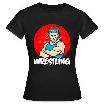 Wrestling - Frauen T-Shirt - Schwarz - Vorne - AI Model Female 172 dark (172cm)