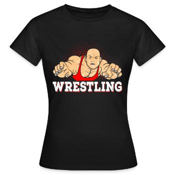 Wrestling - Frauen T-Shirt - Schwarz - Vorne - AI Model Female 172 dark (172cm)