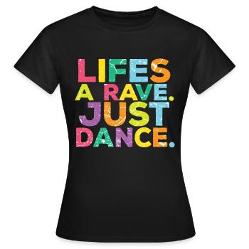 Techno Raver Raver - Frauen T-Shirt - Schwarz - Vorne - AI Model Female 172 dark (172cm)