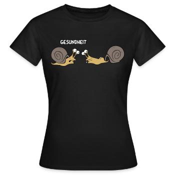 Schnecken Gesundheit - Frauen T-Shirt - Schwarz - Vorne - AI Model Female 172 dark (172cm)