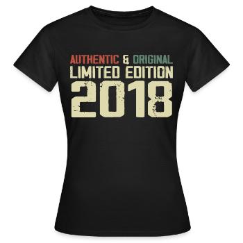 2018 Geburtstagsgeschenk 2018 Jahrgang 2018 Retro - Frauen T-Shirt - Schwarz - Vorne - AI Model Female 172 dark (172cm)