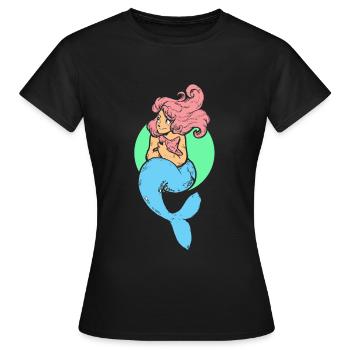Mermaid mermaid mermaid fairy tale - Women's T-Shirt - black - Front - AI Model Female 172 dark (172cm)