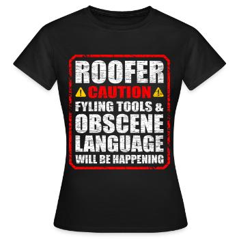 couvreur - T-shirt Femme - noir - Devant - AI Model Female 172 dark (172cm)