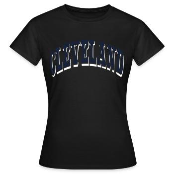 Cleveland - T-shirt Femme - noir - Devant - AI Model Female 172 dark (172cm)
