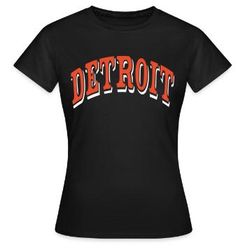 Detroit - Frauen T-Shirt - Schwarz - Vorne - AI Model Female 172 dark (172cm)