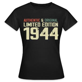 1944 Geburtstagsgeschenk 1944 Jahrgang 1944 Retro - Frauen T-Shirt - Schwarz - Vorne - AI Model Female 172 dark (172cm)