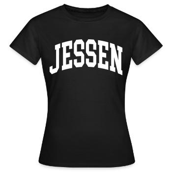 Jessen - Frauen T-Shirt - Schwarz - Vorne - AI Model Female 172 dark (172cm)