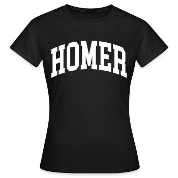Homer - Frauen T-Shirt - Schwarz - Vorne - AI Model Female 172 dark (172cm)