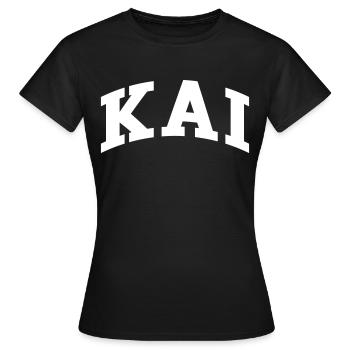 Kai - Frauen T-Shirt - Schwarz - Vorne - AI Model Female 172 dark (172cm)