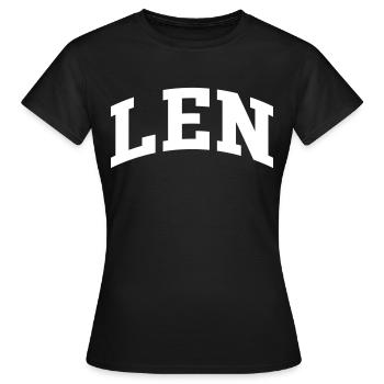 Len - Women's T-Shirt - black - Front - AI Model Female 172 dark (172cm)