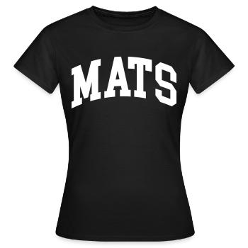 Mats - Frauen T-Shirt - Schwarz - Vorne - AI Model Female 172 dark (172cm)