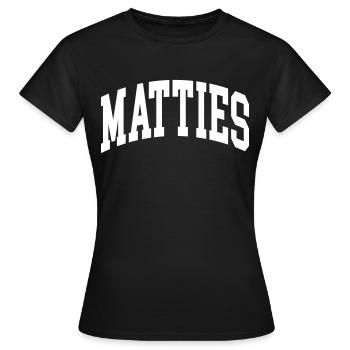 Les Matties - T-shirt Femme - noir - Devant - AI Model Female 172 dark (172cm)